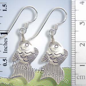 Fish Earrings - Silver - Earp0087_1