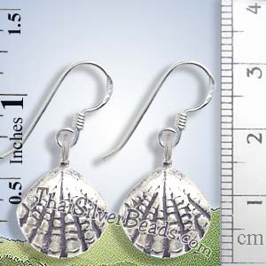 Sea Shell Silver Scallop Earrings -  Earp0094_1