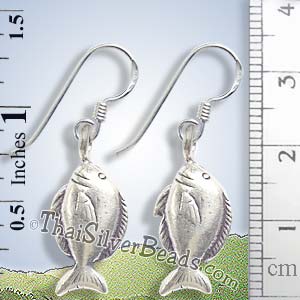 Fish Charm Silver Earring - Earp0103_1