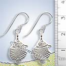 Thai Silver Fish Charm Earrings -  Earp0105