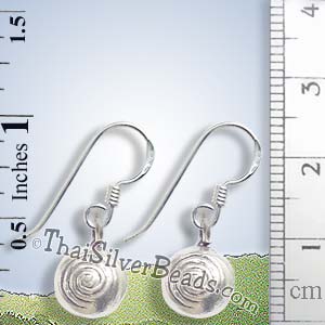 Thai Silver Snail Shell Earrings - Earp0107_1