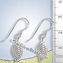 Silver Leaf Design Earrings - Earp0136
