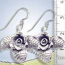Rose Leaf Silver Earrings - Earp0272