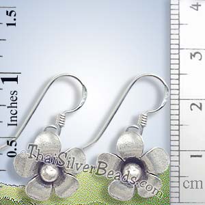 Roselle Silver Flower Earrings - Earp0413_1