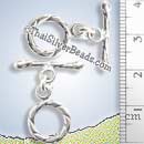 Discontinued Twisted Silver Toggles - F027 - (1 Piece)