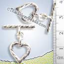 Heart Shaped Toggles - F029 - (1 Piece)