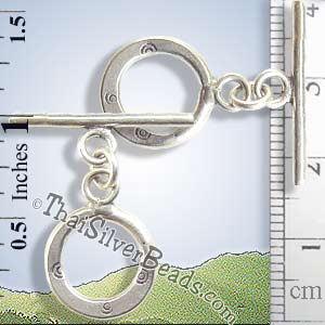 Bar & Ring Silver Toggles - F031 - (1 Piece)_1