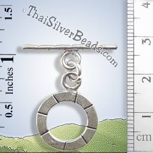 Bar & Ring Silver Toggles - F034 - (1 Piece)_1