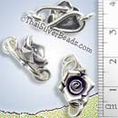 Silver Clasp - Floral - F044 - (1 Piece)