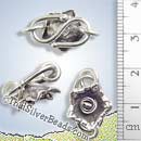 Silver Clasp - Floral - F045 - (1 Piece)