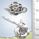 Silver Clasp - Floral - F046 - (1 Piece)