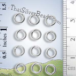 Hill Tribe Small Silver Open Jump Ring - F069 - (1 Piece)_1