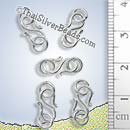 Clasp Silver S Hook - F075 - (1 Piece)