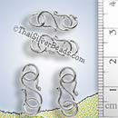 Clasp Silver S Hook - F076 - (1 Piece)