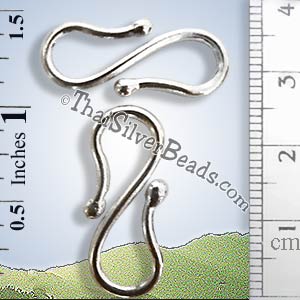 Silver S-Hook Clasp - FCUS033 - (1 Piece)_1