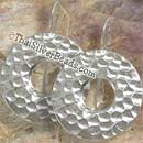 Circular Hammered Silver Earrings Set - Earethnic025