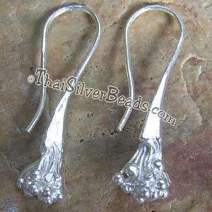 Silver Grape Drop Hilltribe Earrings Set - Earethnic064_1