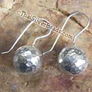 Hammered Silver Ball Earrings Set - Earethnic088