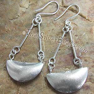 Hanging Scales Silver Earrings Set - 70 mm x 28 mm - Earethnic133_1