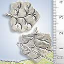 Scalloped Leaf Silver Pendant - P0005- (1 Piece)