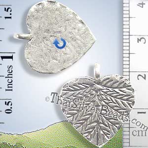 Bodhi Peepal Leaf Silver Pendant - P0023- (1 Piece)_1