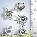 Discontinued Flower Silver Charm - P0027 - (1 Piece)