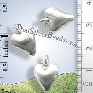Heart Silver Charm - P0040 - (1 Piece)_1