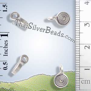 Silver Swirl Charm - P0042 - (1 Piece)_1