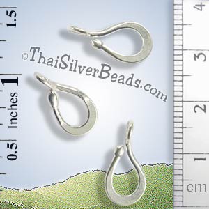 Hill Tribe Hooped Silver Charm - P0051- (1 Piece)_1