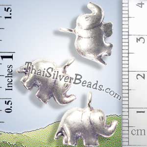 Elephant Silver Charm - P0079- (1 Piece)_1