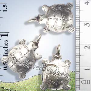 Turtle Silver Charm - P0092- (1 Piece)_1