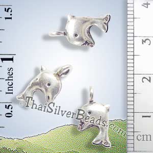 Dolphin Silver Charm - P0108- (1 Piece)_1