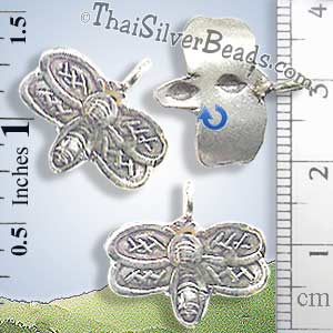 Silver Bee Charm - P0120- (1 Piece)_1