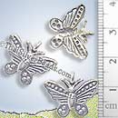 Thai Butterfly Silver Pendant - P0131- (1 Piece)