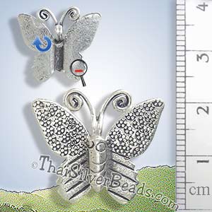 Butterfly Hill Tribe Silver Pendant - P0133- (1 Piece)_1