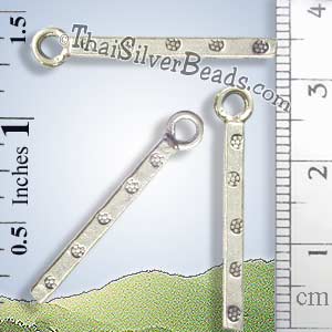 Silver Drop Daisy Pendant - P0160- (1 Piece)_1