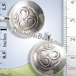 OM Silver Ethnic Pendant - P0196 - (1 Piece)_1