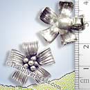 Lily Silver Flower Pendant With Brushed Petals - P0263- (1 Piece)