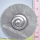 Brushed Shield With Spiral Silver Pendant - P0286- (1 Piece)
