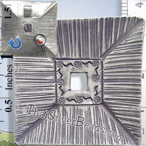 Dark Shield Style Silver Pendant - P0345- (1 Piece)_1