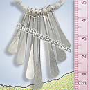 Pack of 7 Strung Paddle Silver Pendants - P0366