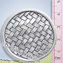 Circular Woven Lattice Silver Pendant - P0388- (1 Piece)