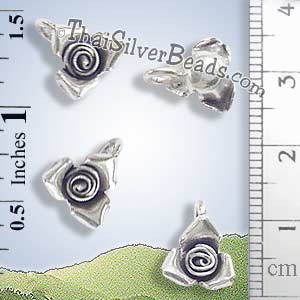 Rose Silver Charm - P0426- (1 Piece)_1