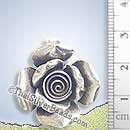Silver Rose Flower Crafted Pendant - P0453- (1 Piece)