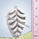 Ovate Shape Silver Leaf Pendant - P0465- (1 Piece)