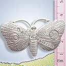 Handmade Butterfly Silver Pendant - P0490- (1 Piece)