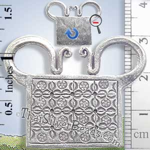 Karen Spirit Lock Silver Pendant - P0525b- (1 Piece)_1