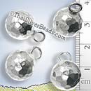 Round Hill Tribe Hammered Silver Pendant - P0582 - (1 Piece)