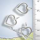 Open Heart Silver Charm - P0608 - (1 Piece)