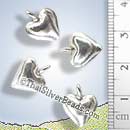 Plain Silver Heart Hill Tribe Charm - P0631 - (1 Piece)